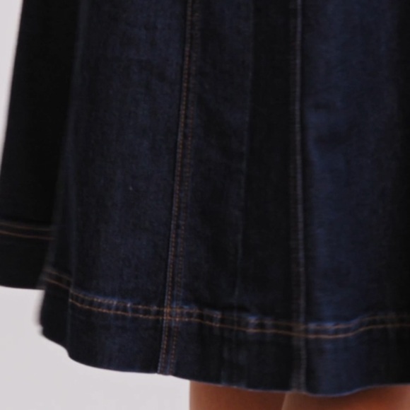 Brand New - AVEC LES FILLES Denim Fit-and-flare Midi Dress 💙✨ - Picture 13 of 13